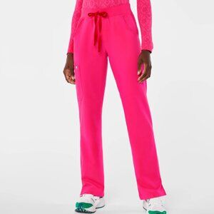 FIGS- Shocking Pink Kade Petite Cargo Scrub Pant